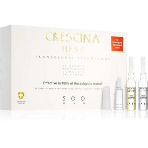 Crescina Transdermic 500 Re-Growth and Anti-Hair Loss hair growth treatment against hair loss for Men 20x3,5 ml