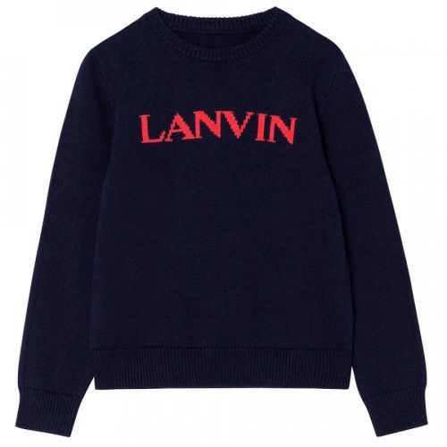 Lanvin Boys Logo Knitwear Navy, 4 Years / Navy