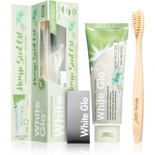 White Glo Hemp Seed Oil Whitening Toothpaste with Brush 150 g