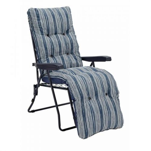 Home Metal Folding Relaxer Chair - Coastal Stripe