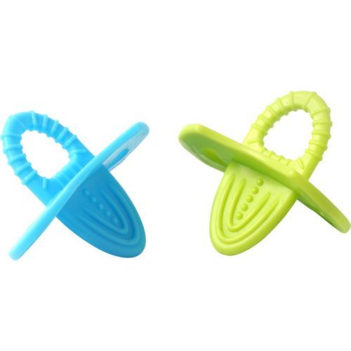 BabyOno Teether chew toy 2 pcs 3m+ Blue + Green 2 pc