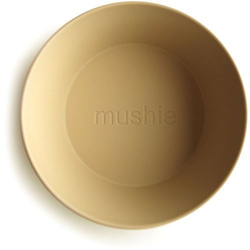 Mushie Round Dinnerware Bowl Bowl Mustard 2 pc