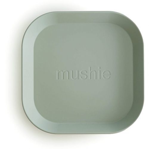 Mushie Square Dinnerware Plates plate Sage 2 pc