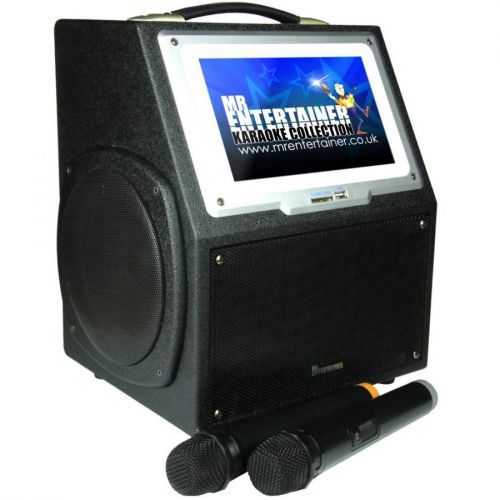 Mr Entertainer Digibox. Portable Touch Screen Karaoke Machine and Media Player. Wireless Microphones