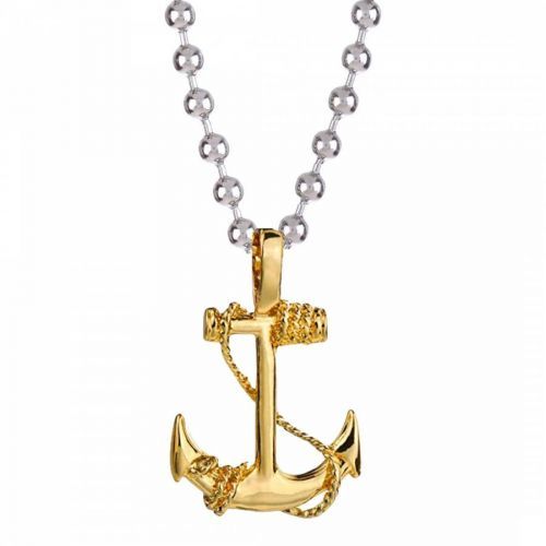 18K Gold Plated & Silver Plated Anchor Necklace