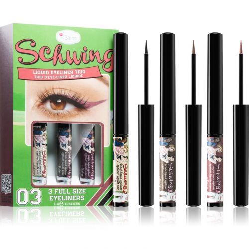 theBalm Schwing® Liquid Eyeliner Trio Long-Lasting Liquid Eyeliner 3 pcs