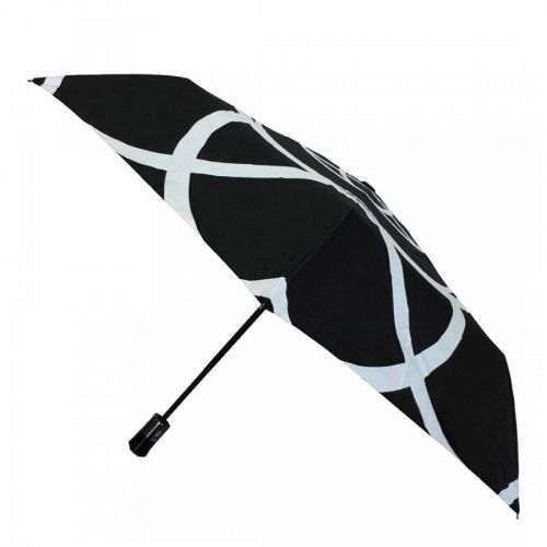 Black / White Flower Folding Umbrella