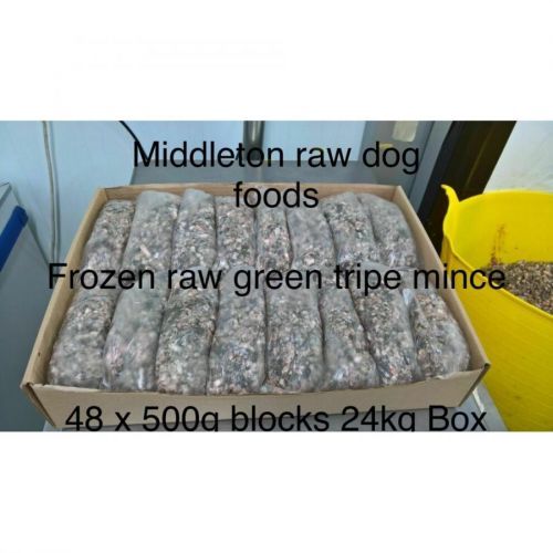 Frozen Minced Green Tripe 48x500g bags/blocks 24KG (52lbs) for dogs