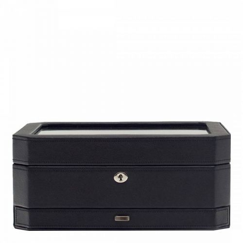 Black Windsor 10 Piece Watch Box With Drawer