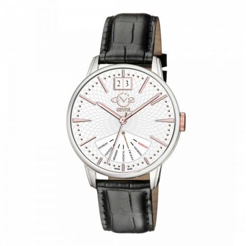 Men's GV2 Rovescio Black Leather Watch