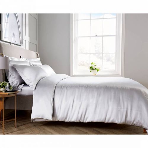 Silk Super King Duvet Cover White