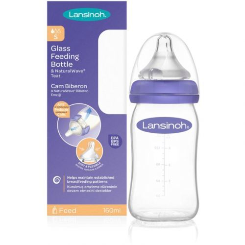 Lansinoh NaturalWave Glass baby bottle Slow 160 ml