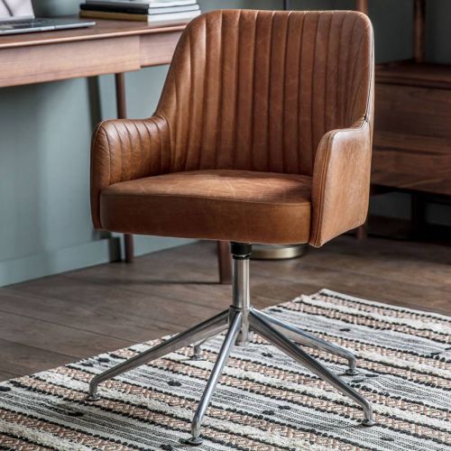 Curie Swivel Chair Vintage Brown Leather