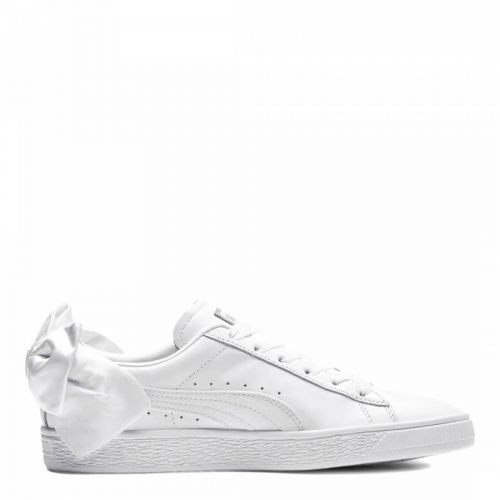 White Basket Bow Trainers