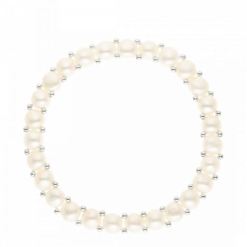 Pink Row Fresh Water Pearl Necklace 3-4mm