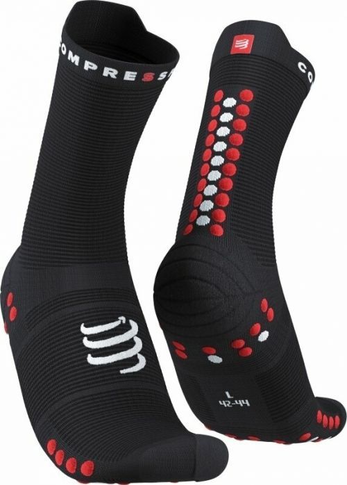 Compressport Pro Racing Socks v4.0 Run High Black/Red T4