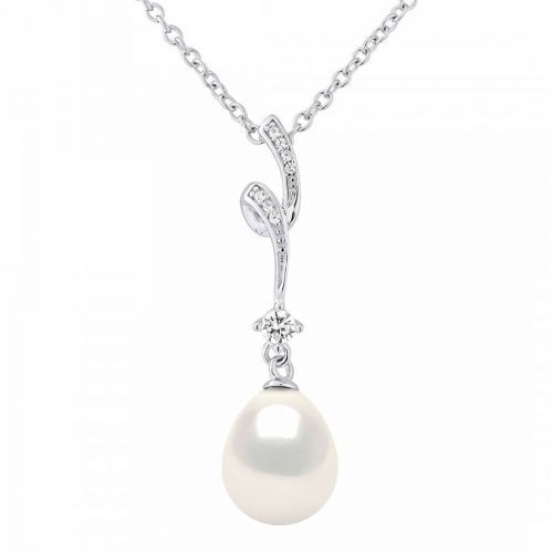 White Whirlpool Freshwater Pearl Necklace 9-10mm