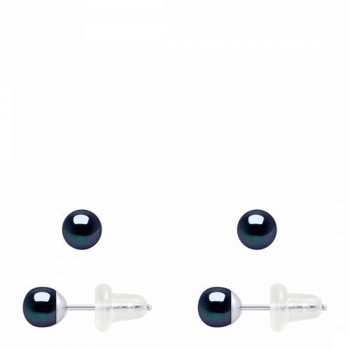 Black Freshwater Pearl Earrings 4-5mm