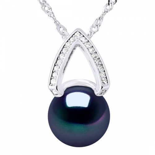 Black Freshwater Pearl Necklace 10-11mm