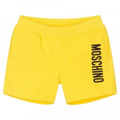 Moschino Unisex Baby Logo Shorts Yellow, 6/9M / YELLOW
