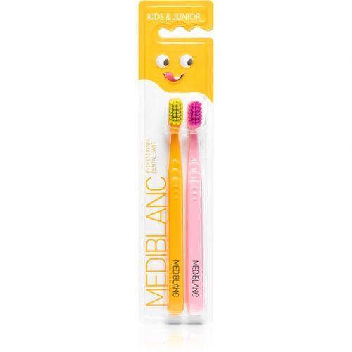 MEDIBLANC KIDS & JUNIOR Ultra Soft Toothbrush For Children Ultra Soft Orange - pink 2 pc