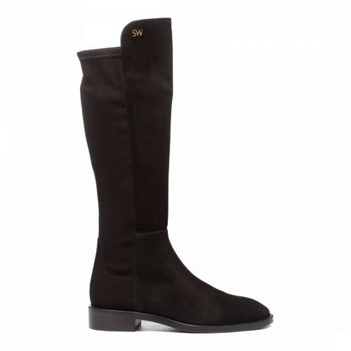 Black Suede Keelan City To The Knee Boots