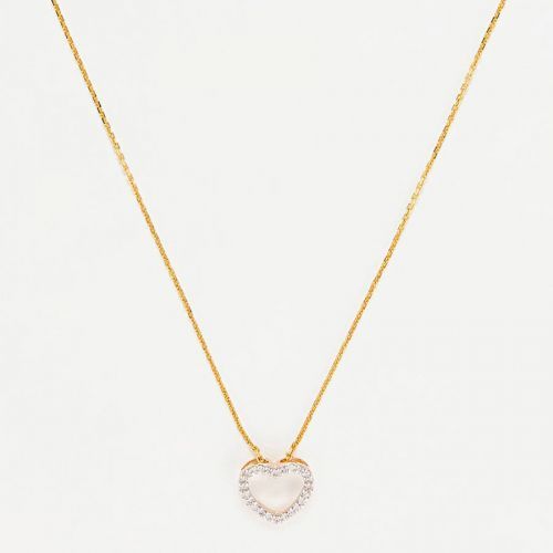 Gold Heart Diamond Pendant Necklace