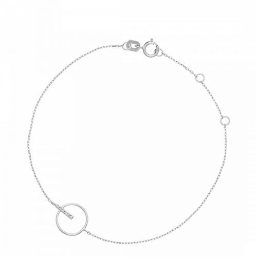 Silver Circle Diamond Bracelet