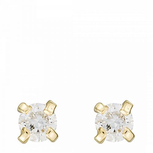 Gold Single Diamond Earrings