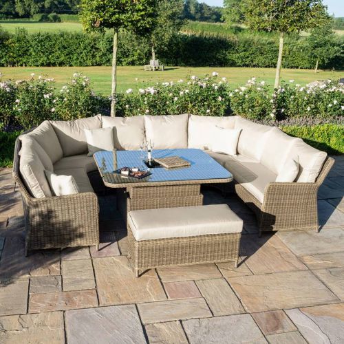 Winchester Royal U Shaped Sofa Set with Rising Table