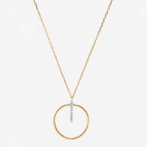 Gold Prodigious Circle Diamond Necklace