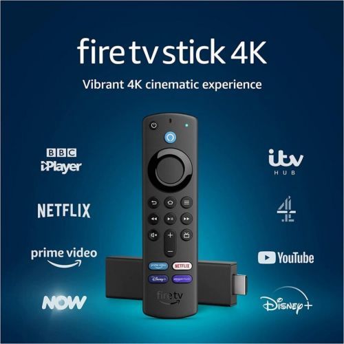 Amazon Fire TV Stick 4K UHD with 3rd Gen Alexa Voice Remote (includes TV controls)