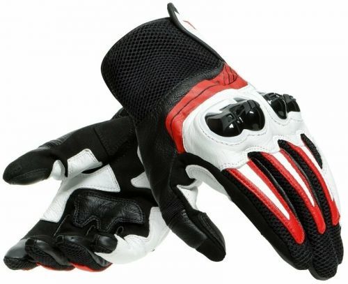 Dainese Mig 3 Black/White/Lava Red 3XS Motorcycle Gloves