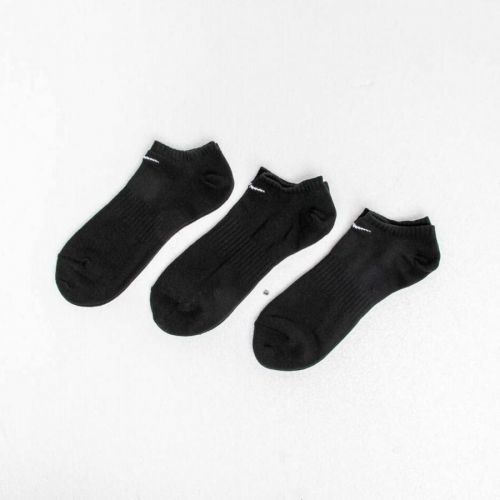 Nike Everyday Cotton Lightweight No Show Socks 3 Pack Black