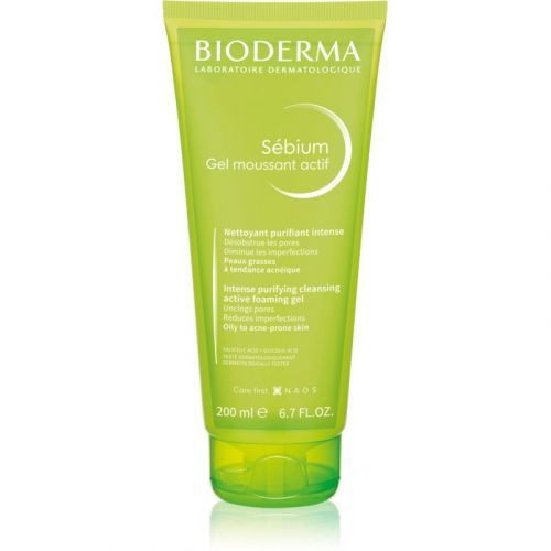 Bioderma Sébium Gel Moussant Actif Deep Cleansing Gel For Oily And Problematic Skin 200 ml
