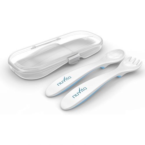 Nuvita Spoon and fork set cutlery In Box Pastel blue 2 pc
