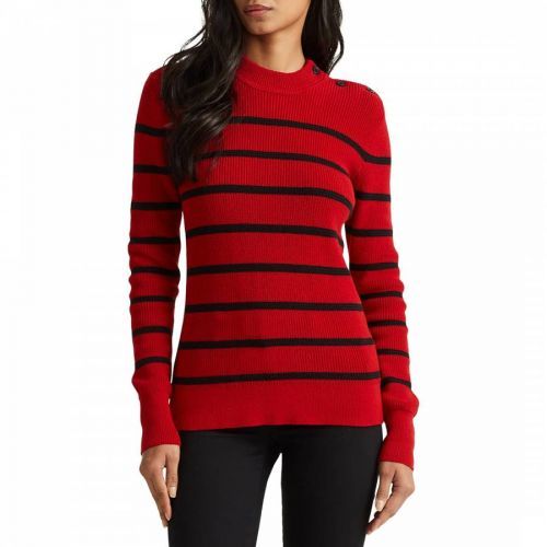 Red Striped Ribbed Jumper