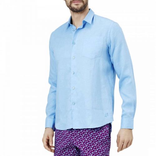 Blue Caroubis Linen Shirt