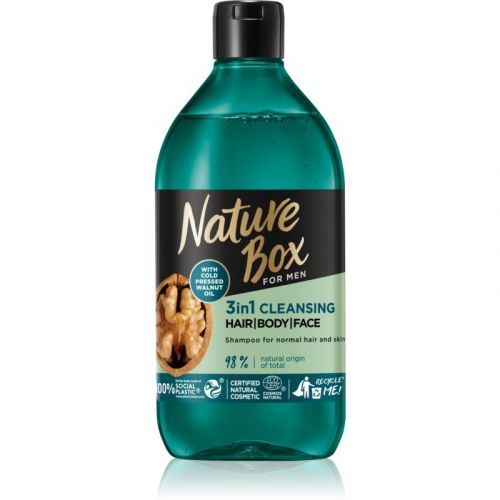 Nature Box Walnut Body Wash for Face, Body and Hair for Men 385 ml