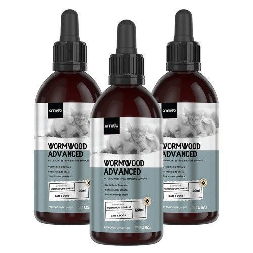 Wormwood Advanced Liquid - Natural Intestinal Hygiene Support Supplement For Worms - 120 ml Liquid Drops - 3 Pack