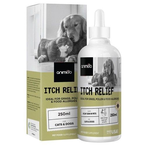 Itch Relief for Cats & Dogs - Premium Natural Allergy Aid For Pets - 250ml Liquid Drops