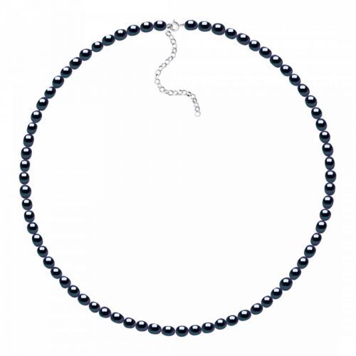 Black Tahiti Row Of Pearls Necklace