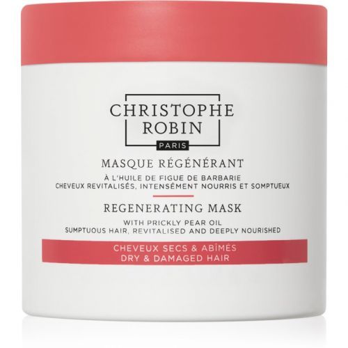 Christophe Robin Regenerating Mask with Prickly Pear Oil Regenerating Mask For Dry, Damaged, Chemically Treated Hair 250 ml