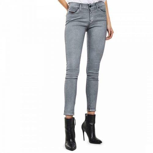 Grey Slandy Stretch Skinny Jeans