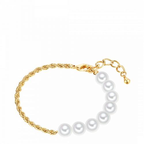 Gold Half Pearl Bracelet