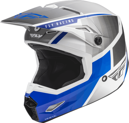 FLY Racing Kinetic Drift Ece Helmet Blue Charcoal White S