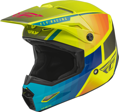 FLY Racing Kinetic Drift Ece Helmet Blue Hi-Vis Charcoal S