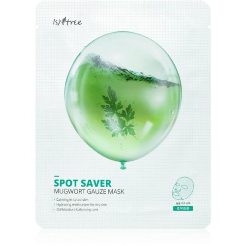 Isntree Spot Saver Mugwort Calming Face Sheet Mask for Sensitive and Irritable Skin 1 pc