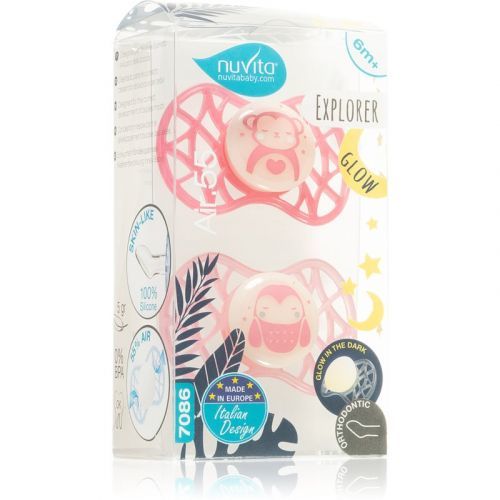 Nuvita Explorer Orthodontic 6m+ dummy Female night 1 pc