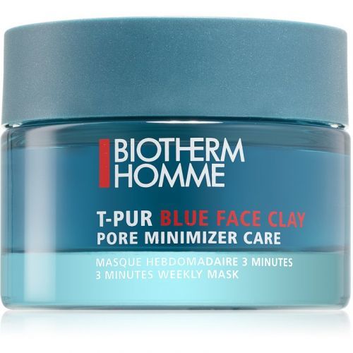 Biotherm Homme T - Pur  Blue Face Clay Cleansing Mask for Hydration and Pore Minimizing 50 ml